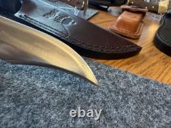 Vintage Rigid USA Fixed Blade Hunting Knife Leather Sheath Amazing Condition USA