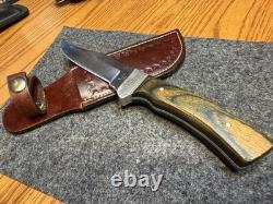 Vintage Rigid USA Fixed Blade Knife Leather Sheath Made in the America