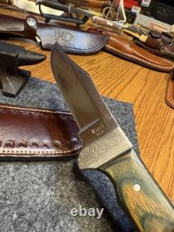 Vintage Rigid USA Fixed Blade Knife Leather Sheath Made in the America
