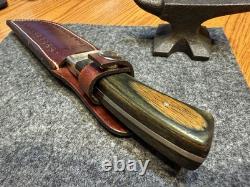 Vintage Rigid USA Fixed Blade Knife Leather Sheath Made in the America