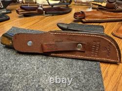 Vintage Rigid USA Fixed Blade Knife Leather Sheath Made in the America