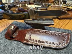 Vintage Rigid USA Fixed Blade Knife Leather Sheath Made in the America