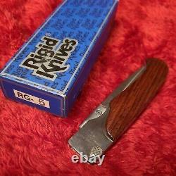 Vintage Rigid knife Seki Japan MIB lock folding dagger Al mar Gents hunter dad