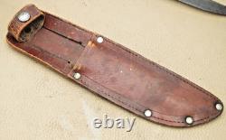 Vintage SCHMIDT & ZIEGLER SOLINGEN Fixed Blade Knife Stag Handles Used Knife