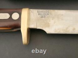 Vintage SCHRADE-WALDEN Model 165 OLD TIMER Knife with sheath. Made in USA