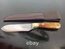 Vintage SK Knives (Steven Kelly-Montana) 9.5'' fixedBlade Knife. Curly Maple