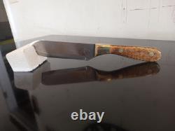 Vintage SK Knives (Steven Kelly-Montana) 9.5'' fixedBlade Knife. Curly Maple