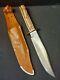 Vintage SOLINGEN Germany 13128 Original Bowie Stag Knife 12 withLeather Sheath