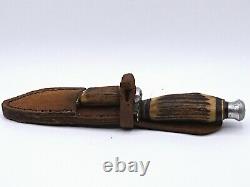 Vintage SOLINGEN Germany Duo Knife Stag Handle Hunting Knife Set