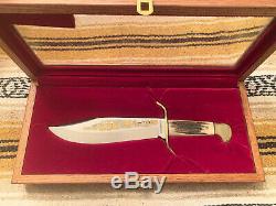 Vintage STAG Western USA Texas Or BustW49 V44 Bowie Hunting Knife Display Case