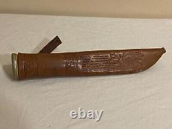 Vintage Scandinavian Nordic Hunting Knife & Sheath Large Knife aj-15