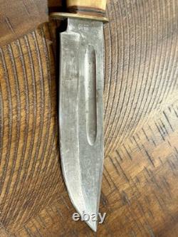 Vintage Schmidt & Ziegler Fixed Blade Knife #5519 Stag Handle Solingen Germany