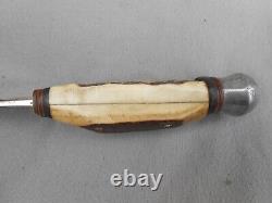 Vintage Schneidteufel Solingen William Tell Hunting Knife With Stag Handles