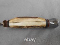 Vintage Schneidteufel Solingen William Tell Hunting Knife With Stag Handles