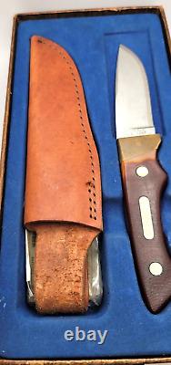 Vintage Schrade Old Timer 130T Fixed Blade Hunting Knife with box / papers