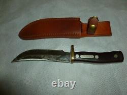 Vintage Schrade Old Timer 165 Fixed Blade Knife & Sheath