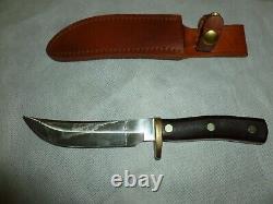 Vintage Schrade Old Timer 165 Fixed Blade Knife & Sheath