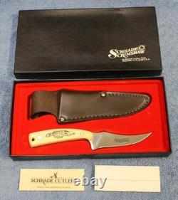 Vintage Schrade SC-502 Sharpfinger Scrimshaw Raccoon NOS Sheath BOXED USA Made