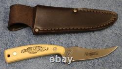 Vintage Schrade SC-502 Sharpfinger Scrimshaw Raccoon NOS Sheath BOXED USA Made