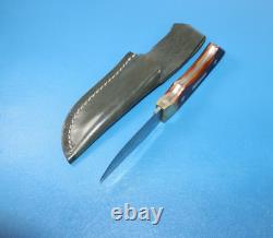 Vintage Schrade USA 140T Old Timer Fixed Blade Knife + Soft Leather Sheath Green