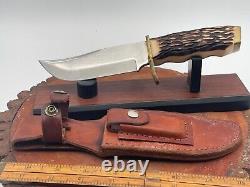 Vintage Schrade USA 171UH Pro Hunter fixed blade hunting knife withsheath-209.25