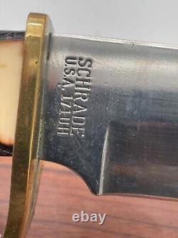 Vintage Schrade USA 171UH Pro Hunter fixed blade hunting knife withsheath-209.25