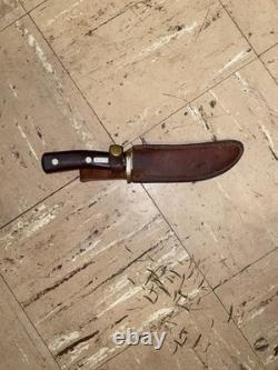 Vintage Schrade USA OLD Timer 165 Woodsman HUNTING KNIFE WithSHEATH
