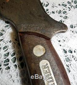 Vintage Schrade USA Old Timer 150T Hunting Knife & Leather Sheath Deerslayer