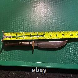 Vintage Schrade Walden 165 Old Timer Fixed Blade Hunting Knife and Sheath