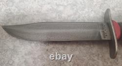 Vintage Schrade-Walden N. Y. Fixed Blade Bowie Hunting Knife with Sheath USA