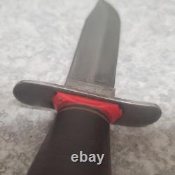 Vintage Schrade-Walden N. Y. Fixed Blade Bowie Hunting Knife with Sheath USA