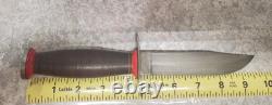 Vintage Schrade-Walden N. Y. Fixed Blade Bowie Hunting Knife with Sheath USA