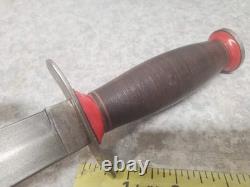 Vintage Schrade-Walden N. Y. Fixed Blade Bowie Hunting Knife with Sheath USA