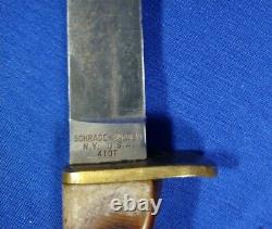 Vintage Schrade Walden USA 410t Old Timer Hunting Knife With Sheath