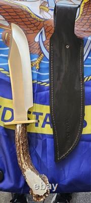 Vintage Smith & Wesson 146th Anniversary Crown Stag Handle Numbered Knife NOS