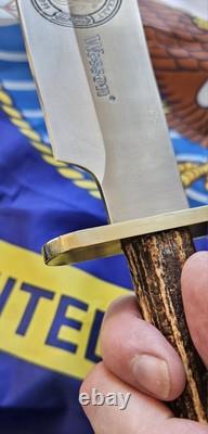 Vintage Smith & Wesson 146th Anniversary Crown Stag Handle Numbered Knife NOS