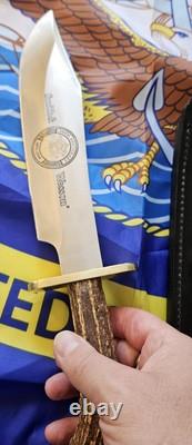 Vintage Smith & Wesson 146th Anniversary Crown Stag Handle Numbered Knife NOS