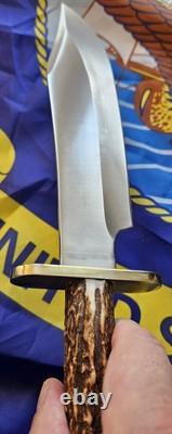 Vintage Smith & Wesson 146th Anniversary Crown Stag Handle Numbered Knife NOS