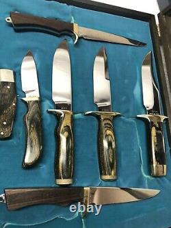 Vintage Smith & Wesson Blackie Collins Original 7 Piece Knife Collection