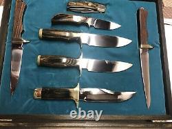 Vintage Smith & Wesson Blackie Collins Original 7 Piece Knife Collection