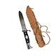 Vintage Solingen German Fixed Blade Bowie Knife Bundled Handmade Leather Sheath