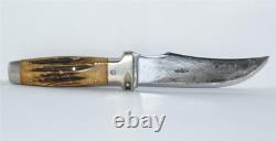 Vintage Stag Case XX Fixed Blade Knife & Hatchet Combo withLeather Sheath