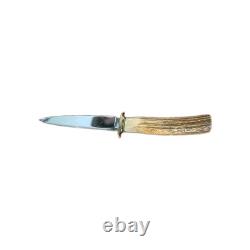 Vintage Stag Custom Unused Knife Fixed Blade Ellijay Game 94 Signed