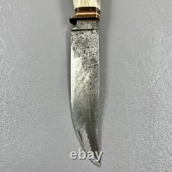 Vintage Stag Handle Hunting Knife Eagle Head Rosco Solingen Germany