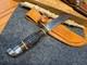 Vintage Stag Handle Western S-H 66 Fixed Blade Hunting Knife Stainless USA Made