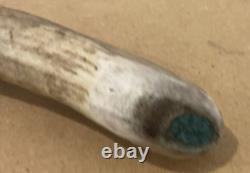 Vintage Stag Hunting Knife Handmade Native Fixed Blade 9 With Sheath RARE