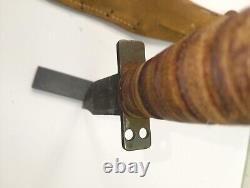 Vintage Survival Camillus Knife 6 Blade With Leather Sheath 1957 1961 N. Y