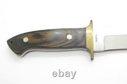 Vintage Tak Fukuta Bullet Inlay Custom Seki Japan Fixed Bowie Hunting Knife