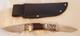 Vintage Taylor/Seto Elk Stag Handle 2 Blade 440 Knife WithOriginal Sheath Japan