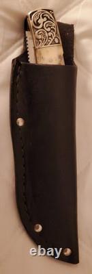 Vintage Taylor/Seto Elk Stag Handle 2 Blade 440 Knife WithOriginal Sheath Japan